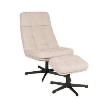 Outlet HUUS Draaifauteuil Alvar + Hocker