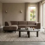 Fashion HUUS Hoekbank Statement Ribstof 3-zits